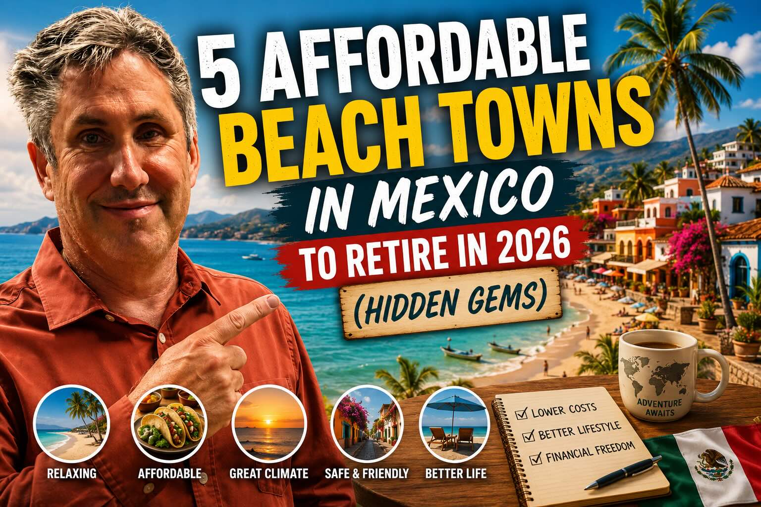 5 Affordable Beach Towns in Mexico to Retire in 2026 (Hidden Gems)